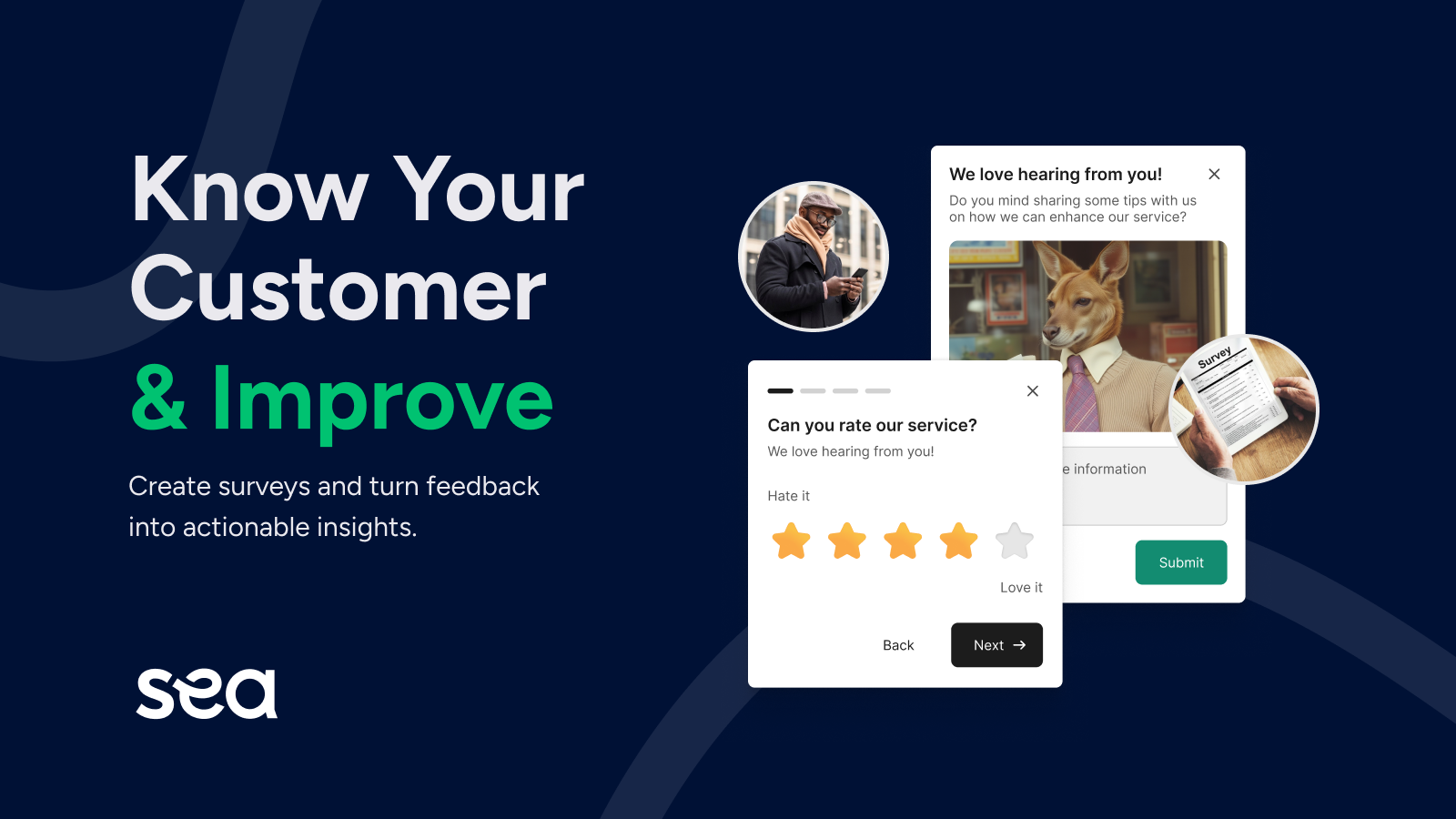 SEA Survey - Create surveys and turn feedback into actionable insights